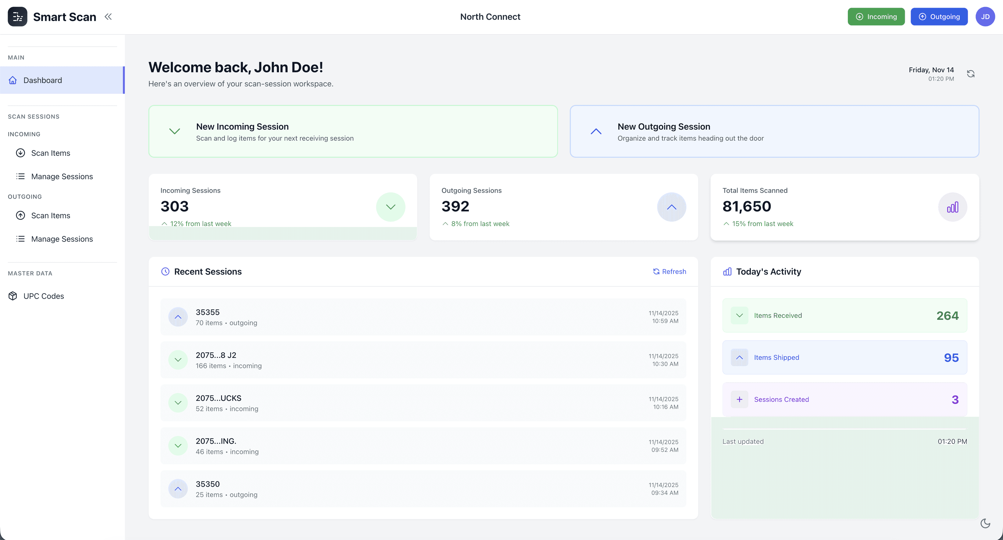 Smart Scan Dashboard